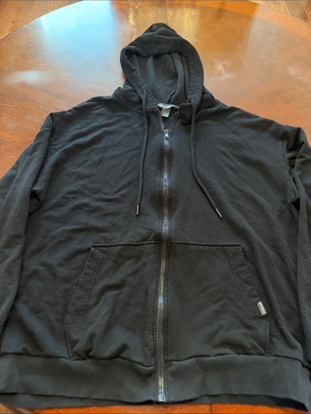 Eddie Bauer Men's Black Full-Zip Hoodie Sweater